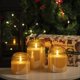 thumbnail image 3 of Velas sin llama Volnyus Gold Glass con control remoto LED de cera, 3 of 6