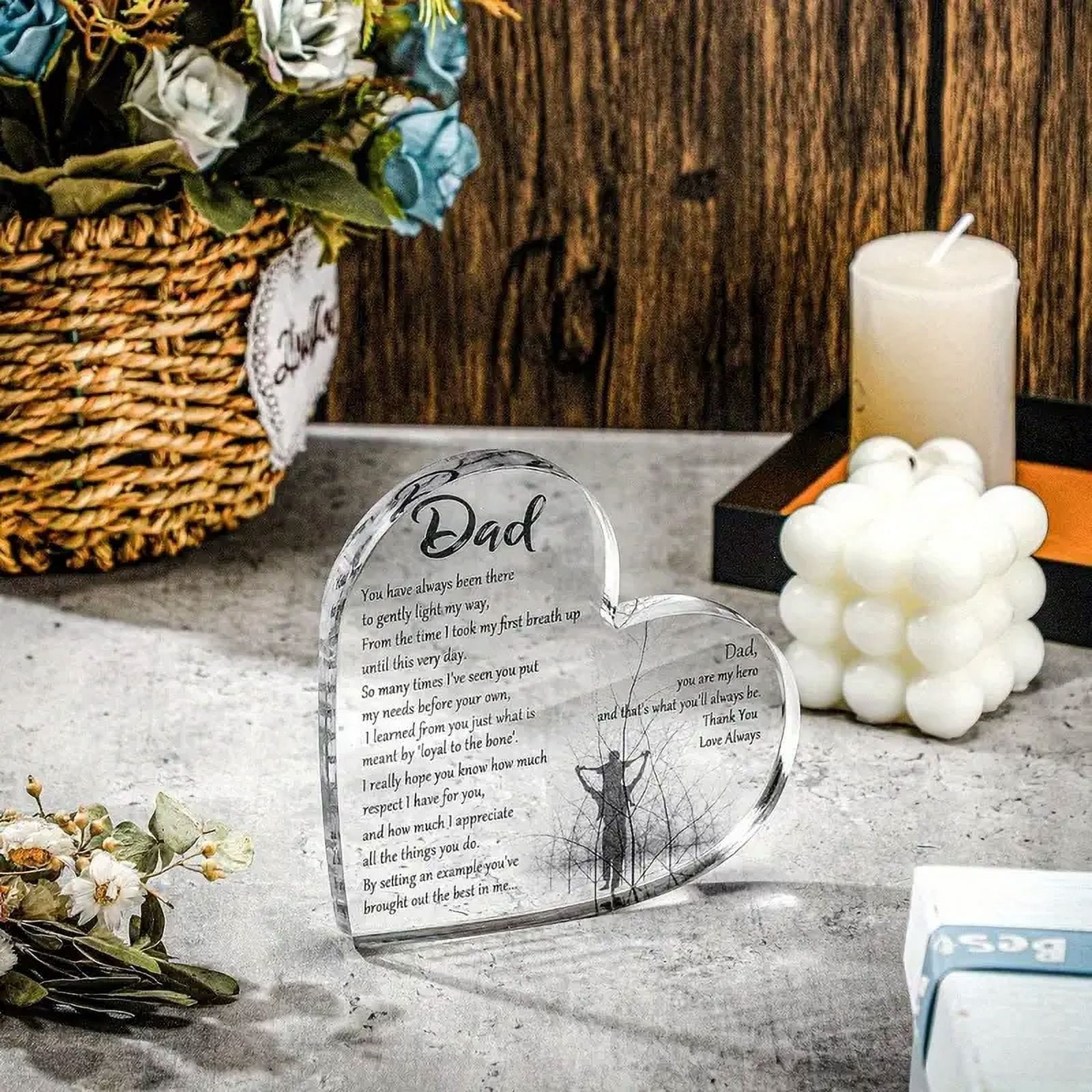 1pc Birthday Gifts For Dad, Gifts From Daughter Son, Best Dad Acrylic Puzzle Cards, Dad Birthday Gifts Desk Decoration Dad Birthday Gifts For Men Father's Day Ideas