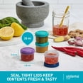 thumbnail image 3 of Sistema Dressing Pots TO GO, Food Container Sauce Pots with Lids, 35ml., BPA-Free, Blue, Green, Pink & Purple Lids, 4 Count [21470-53C], 3 of 9