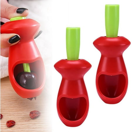 

3 PCS Cherry Pitter Tool Pit Remover 2025 Upgrade Hand-held Push Cherry Seed Remover Olive and Cherry Pitters Corer Tool Portable Fruit & Vegetable Corers & Pitters Easy Kitchen Gadgets (2 PCS)