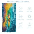 thumbnail image 2 of Colorful Kayaks Glide Across The Lake Oversized -Washed Lightweight Quick Dry Beach Towels - 32"x63", 2 of 7