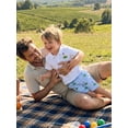 thumbnail image 5 of BemeyourBBs Toddler Baby Boys Golf Outfit Infant Boys Summer Clothes Golf Embroidery Lapel Shirt Tops with Striped Shorts 2Pcs Set, 5 of 8
