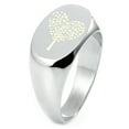 thumbnail image 1 of Sterling Silver Tree of Hearts Engraved Oval Flat Top Polished Ring, 1 of 1