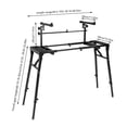thumbnail image 2 of Miumaeov 2-Tier DJ Workstation Stand Portable Foldable Double DJ Table Stand Digital Piano Rack Mount Platform Length and Height Adjustable, 2 of 16