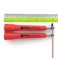 thumbnail image 3 of Cuerda para saltar WOD Nation ajustable de velocidad, acero aleado rojo, 3 of 8