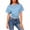 Light Blue, variant on Rciityk Womens Summer Tops Casual Crew Neck Short Sleeve Shirt Blouses Solid Color Tapered Waist Crop T Shirts Going Out Tops