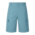 thumbnail image 5 of Men's Lightweight Casual Summer Shorts, Breathable Outdoor Relaxed Fit Bottoms,Light Blue,XL, 5 of 9