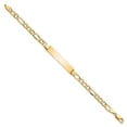 thumbnail image 5 of Auriga Fine Jewelry 14K Yellow Gold Semi-Solid Figaro Id Bracelet 7 inch for Women, 5 of 5