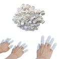 thumbnail image 2 of Methold 300 PCS 800 PCS Cunas desechables de látex Antiestático Emulsión natural Puntas de los dedos Cunas protectoras para los dedos pinturas blanco 200g, 2 of 6