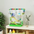 thumbnail image 2 of PawHut 18.5" Hamster Cage with Tube System, Exercise Wheel, Green, 2 of 10