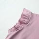 thumbnail image 3 of Gibobby Blusa Termica Blusa básica con cuello redondo y manga con volantes para niñas （Rosa， 4-5 Años), 3 of 5