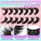 thumbnail image 2 of Pestañas postizas Losha Fluffy Cat Eye 3D de visón sintético, 7 pares, 2 of 7