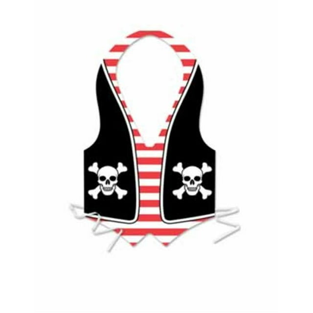 Pkgd Gilet Pirate en Plastique - Lot de 24
