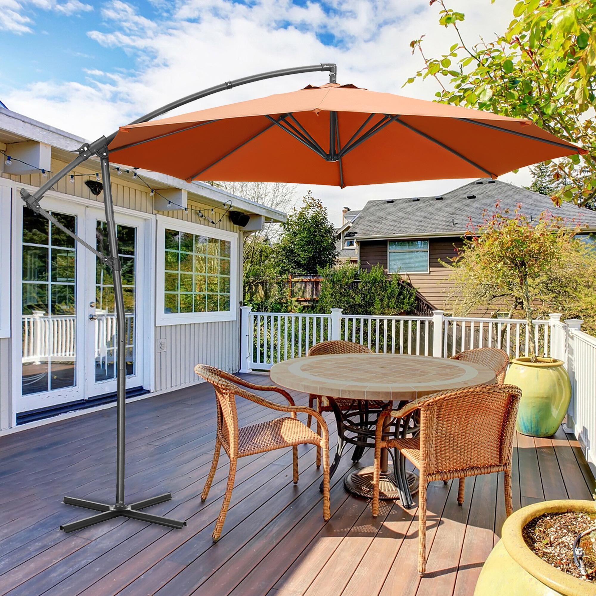 Autlaycil Cantilever Patio Umbrella 10FT Offset Patio Umbrella W/ 8