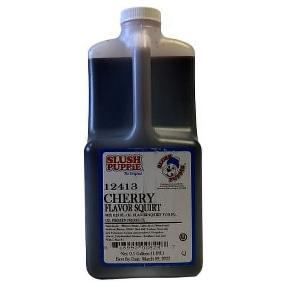 Slush Puppie Cherry Flavor Squirt .5 Gallon