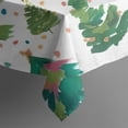 thumbnail image 5 of White Christmas Watercolor Tree Pattern Square Tablecloth,Waterproof Square Table Cover,Wipeable Spillproof Washable Table Cover for Home Kitchen Party Decor 42"X42"(107x107cm), 5 of 6