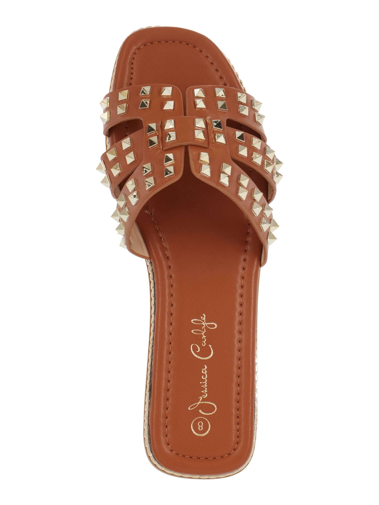 Jessica Carlyle Women's Sue Studded H-Band Flat Sandals