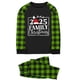 thumbnail image 2 of Blusa y pantalones con estampado a cuadros para hombre y papá, ropa familiar, pijamas, blusa y pantalones de poliéster, 2 of 3
