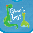 thumbnail image 4 of Inktastic Gram Boy Grandson Dinosaur Boys Baby Bib, 4 of 4
