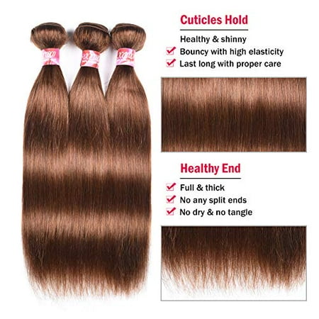 Xccoco Hair 4 Hair Weave Medium Brown Hair Bundles Deal Brazilian