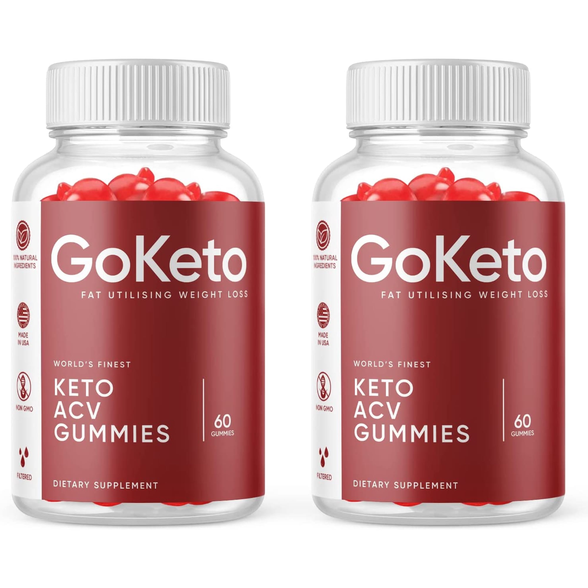 (2 Pack) Go Keto ACV Gummies - Supplement for Weight Loss - Energy & Focus Boosting Dietary Supplements for Weight Management & Metabolism - Fat Burn - 120 Gummies