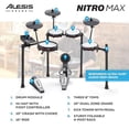 thumbnail image 4 of Alesis Nitro Max Kit Batería Eléctrica con Pads de Malla Silenciosos, Caja de Doble Zona de 10", Bluetooth, Más de 440 Sonidos Auténticos, Drumeo, USB MIDI, Pedal de Bombo, 4 of 5