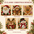 thumbnail image 4 of DIY Christmas Pearl Diamond Painting Art Kit, 5 Classic Character Designs with Santa, Teddy Bear, Gingerbread Man, Reindeer and Snowman for Nostalgic Holiday Decor, 4 of 5