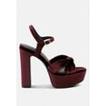 thumbnail image 2 of LIDDEL Burgundy Platform Heel Sandals, 2 of 6