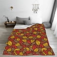 thumbnail image 5 of Salouo Fall Leaves Print Bed Blankets,Flannel Blanket Comfortable Air Conditioning Blanket Lightweight Blanket for Sofa Bed Travel & Couch -50"x40", 5 of 8