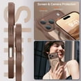 thumbnail image 2 of YINLAI iPhone 17 Pro Case Compatible with Mag-safe,Wavy Frame Hard Translucent Matte Back Shockproof Case for iPhone 17 Pro 6.3",Brown, 2 of 7
