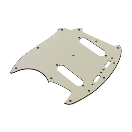3 Ply PVC Electric Guitar Pickguard with 2 Single Coil Pickup Hole for Mustang MG69 Guitar Replacement Part