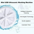 thumbnail image 4 of 3 In 1 Mini Washing Machine Portable Ultrasonic Dishwasher With Usb Powered For Personal Laundry Camping Rv Trip Eu Plug, 4 of 5