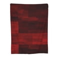 thumbnail image 1 of Red Abstract Modern Mosaic Throw Blanket, Super Soft Anti-Pilling Flannel Bed Blankets, 80"x60", 1 of 8