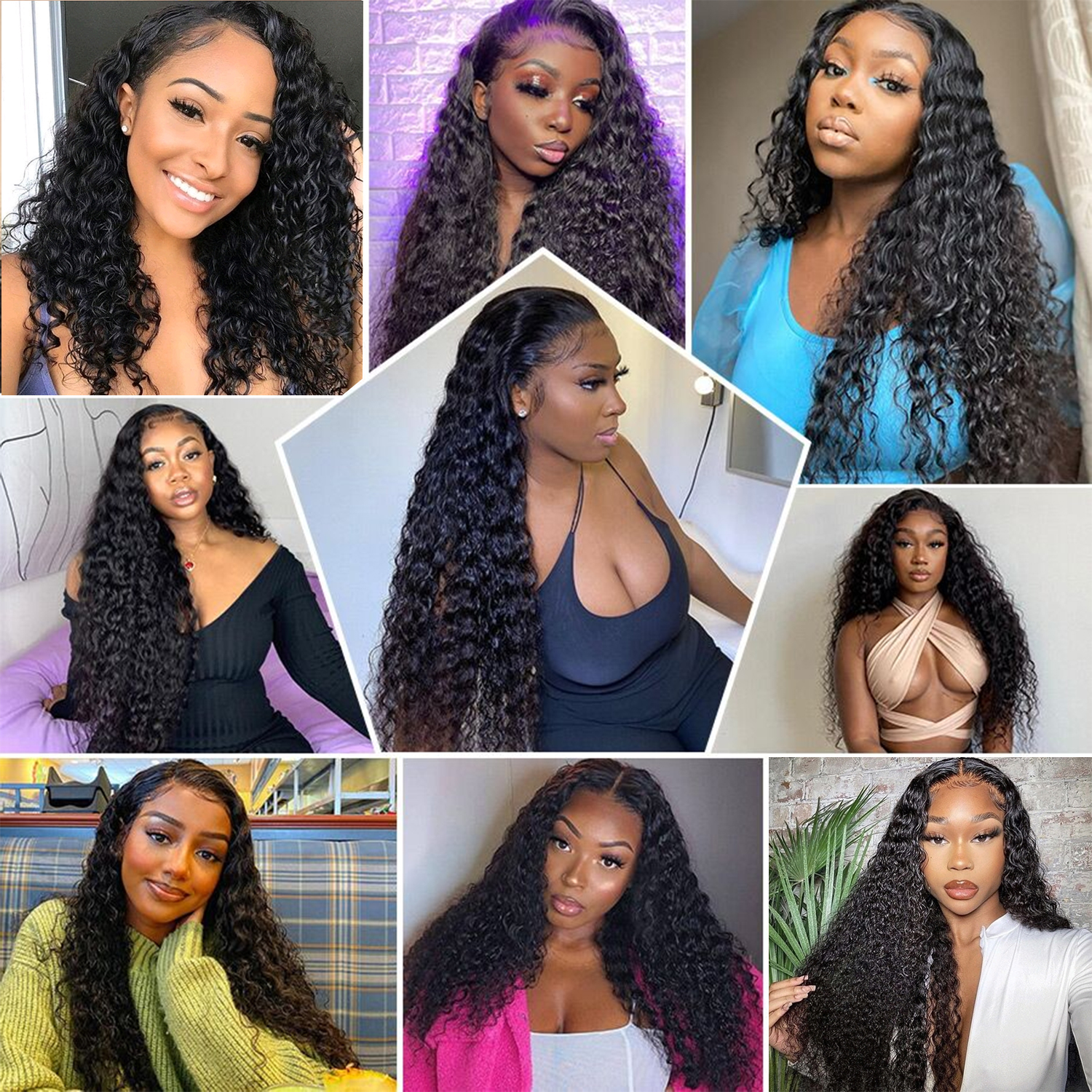 Siyun Show Lace Front Wigs Human Hair, Water Wave Lace Front Wig 13x4 HD Transparent Lace Frontal Human Hair Wig for Black Women Wet and Wavy Virgin Human Hair Pre Plucked with Baby Hair Natural Color