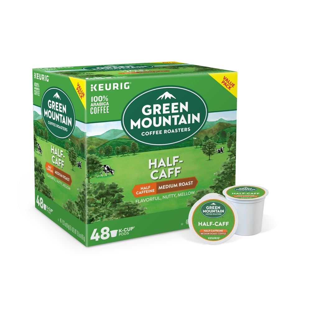 Green Mountain Coffee Half Caff Keurig Single-Serve K-Cup pods, Medium