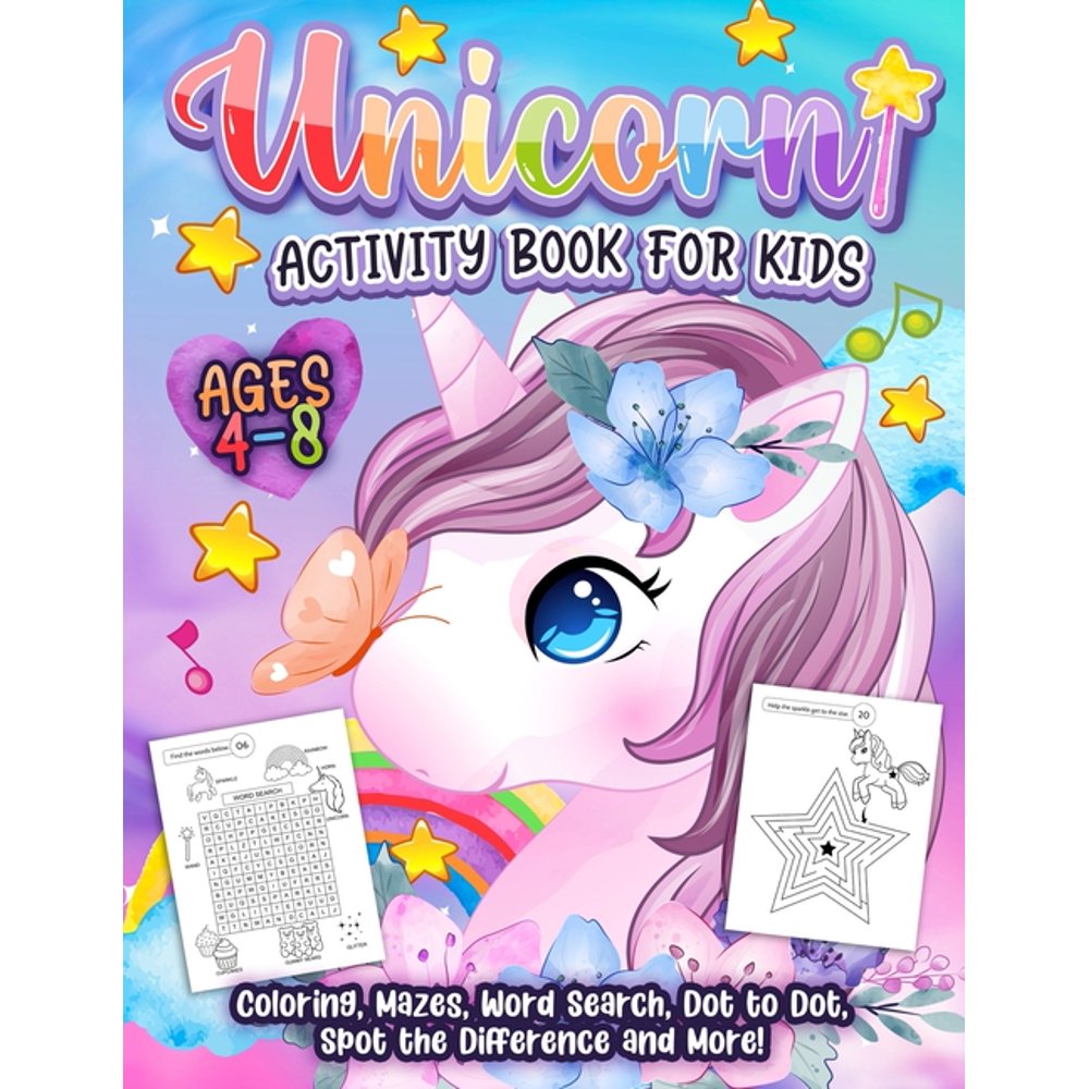 Unicorn Activity Book for Kids Ages 48 (Paperback)