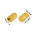 thumbnail image 4 of Motoforti Universal Tire Valve Stem Caps Car Accessories Aluminum Alloy Yellow 4pcs, 4 of 6