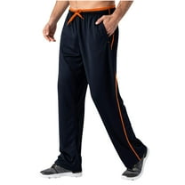 Men Track Pants Mesh Brathable Drawstring Lightweight Sweatpants Wide Leg Pants for Street Traning Athletic