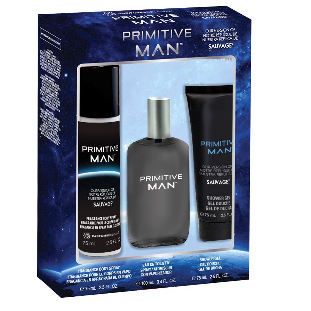 Primitive Man, version of Sauvage*, Fragrance Gift Set for Men, 3 pcs