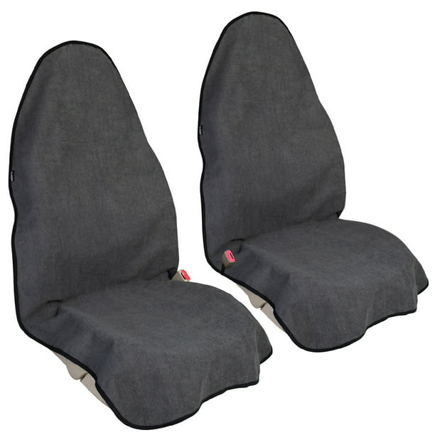 Leader Accessories 2 Pcs Grey Towel Cloth Front Bucket Seat Cover For Cars Truck Suv Athletic Sweat Protector Waterproof And Machine Washable Universal Com - Can You Machine Wash A Car Seat Cover