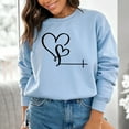 thumbnail image 2 of Unisex Love Heart Christian Sweatshirt, Casual Pullover,Gift for Him and Her, Cozy Apparel, Christian Faith Shirt, 2 of 10