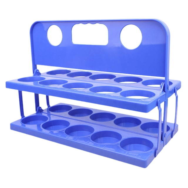 Portabotellas de fútbol, soporte para botellas de agua deportivo, soporte plegable para bebidas, soporte para bebidas para el hogar, fitness, hockey Azul