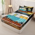 thumbnail image 2 of Homewish Kids Camping Themed Zipper Twin Comforter Sets with Fitted Sheet and 2 Pillowcases,Rustic Country Adventure Zipper Bedding Set For Boys,Black Reversible,4-Piece, 2 of 7