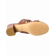 Stuart Weitzman Briar Block 50 Leather Sandal, 9.5, Brown