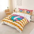 thumbnail image 3 of Erosebridal Volleyball Ice Crem Drip Queen Duvet Cover Set, Waffle American Flag Bedding, Colorful Polka Dots Reversible, 1 Duvet Cover and 2 Pillowcases (No Comforter), 3 of 5