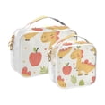 thumbnail image 2 of Cute Dinosaur Apples Makeup Bags Set Travel Toiletry Bags Portable Cosmetic Bags Organizer Waterproof 2 Packs, 2 of 7