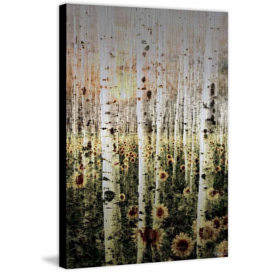 Parvez Taj  'Daisy Forest' Painting Print on Brushed Aluminum 12 x 18