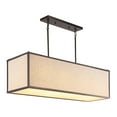 thumbnail image 3 of JONATHAN Y Cole 42" 4-Light Minimalist Industrial Rectangular Linen Iron Linear LED Pendant, Oil Rubbed Bronze/Beige, 3 of 10