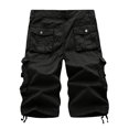 thumbnail image 3 of Men's Cargo Shorts Relaxed Fit Multi-Pocket Outdoor Cargo Shorts Cotton Black 3XL, 3 of 3