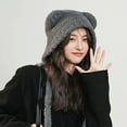 thumbnail image 3 of vnanda Versatile Bear Ear Hat Bear Ear Hat Autumn Winter Warm Comfortable Ear Hat Stylish Cute Knit Hat for Cold Weather, 3 of 8